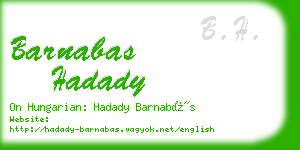 barnabas hadady business card